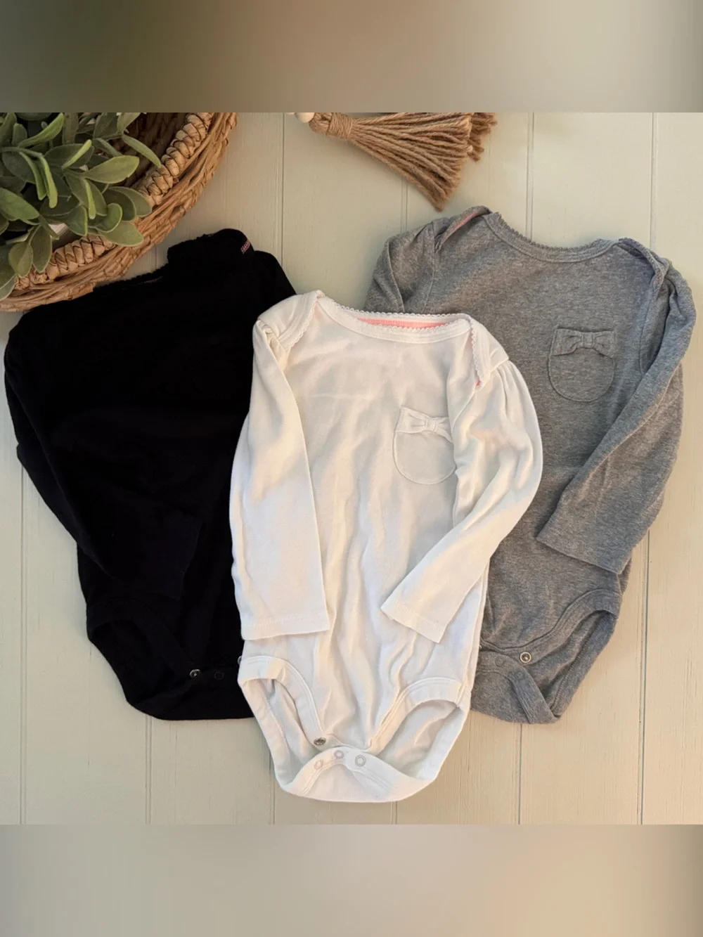 Baby Girl Set of 3 Bodysuits